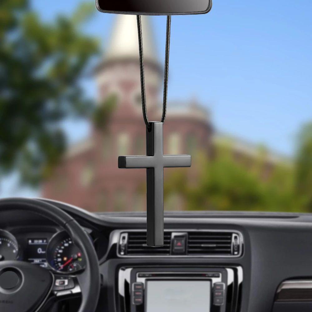 Phụ Kiện Treo Trang Trí Xe Hơi Bằng Kim Loại Hình Thánh Giá