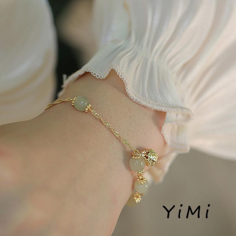 Vòng Tay Chuông Đá Ngọc Bích Nhân Tạo Hetian Làm Quà Tặng Cho Bạn Gái