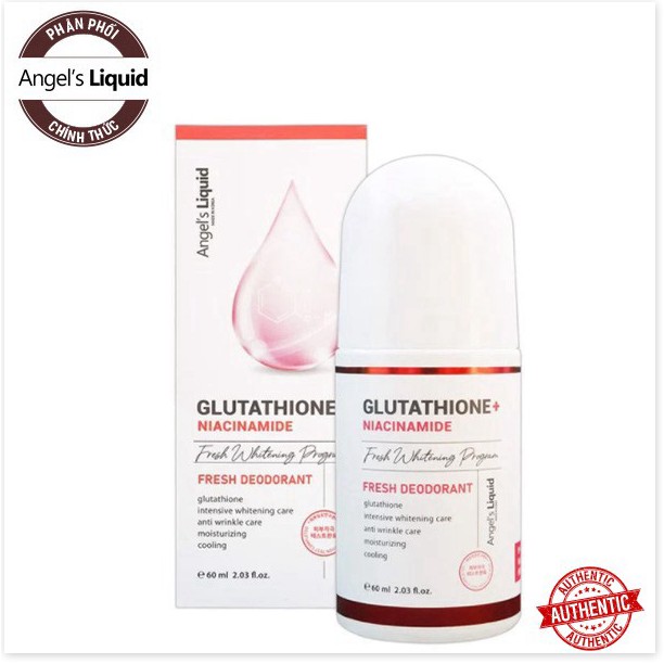 [Mã giảm giá] [Mã giảm giá Mỹ phẩm chính hãng] [Phiên Bản Nâng Cấp] Lăn Khử Mùi  Dưỡng Trắng Da Angel's Liquid Glutathio