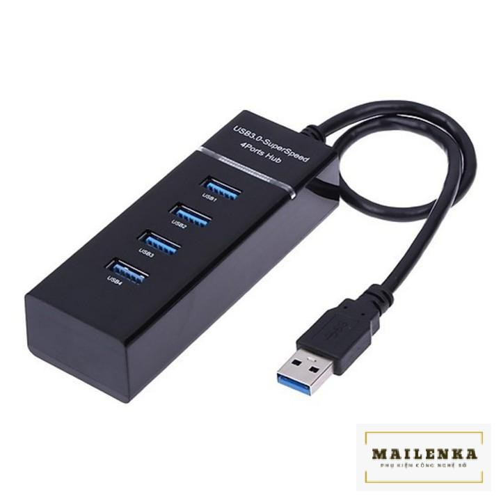 Bộ chia 4 Cổng USB 3.0 Dây Dài 30cm - HUB USB 3.0 4 Port