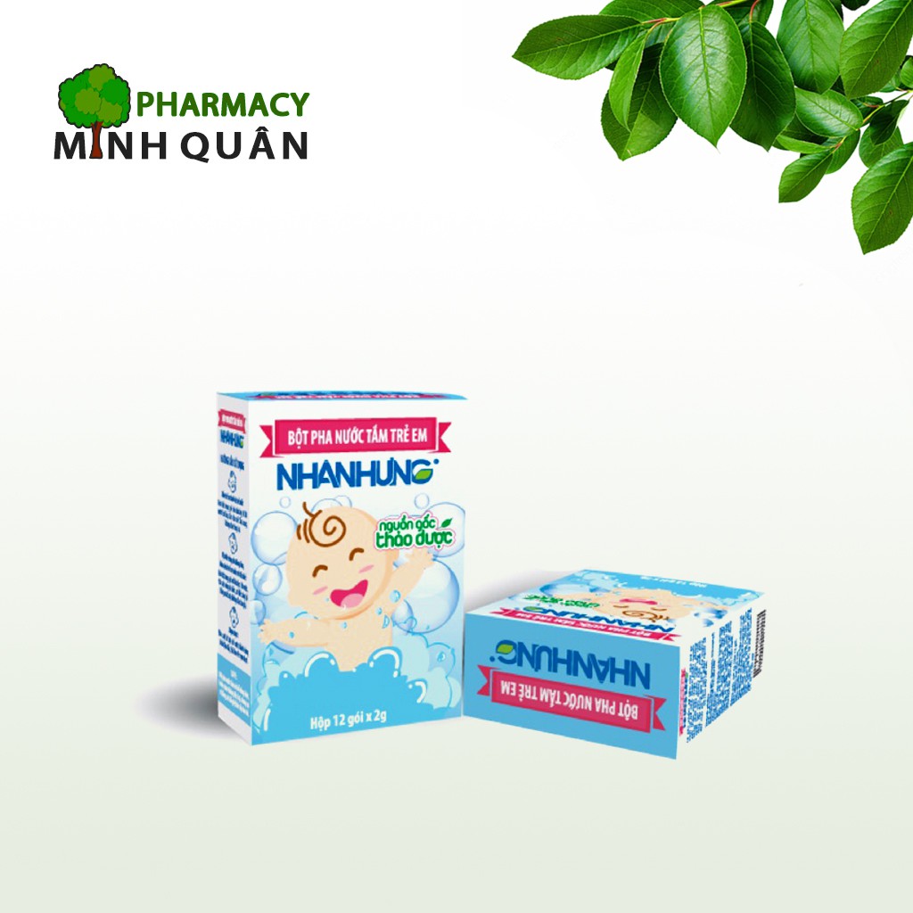 Bột Pha Nước Tắm Trẻ Em Nhân Hưng ⚡Chính Hãng⚡Giúp sạch da, kháng khuẩn,chống viêm, giảm ngứa cho trẻ_MINH QUÂN