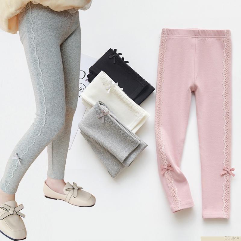 Quần legging đính nơ cho bé gái