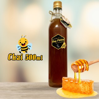 Mật ong hoa cà phê nguyên chất Ông Phùng - chai thủy tinh 500ml