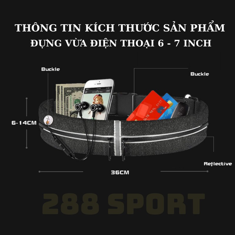 Túi Chạy Bộ, Túi Đeo Hông, Đai Chạy Bộ Đựng Điện Thoại Chống Nước Phản Quang YIPINU TT05