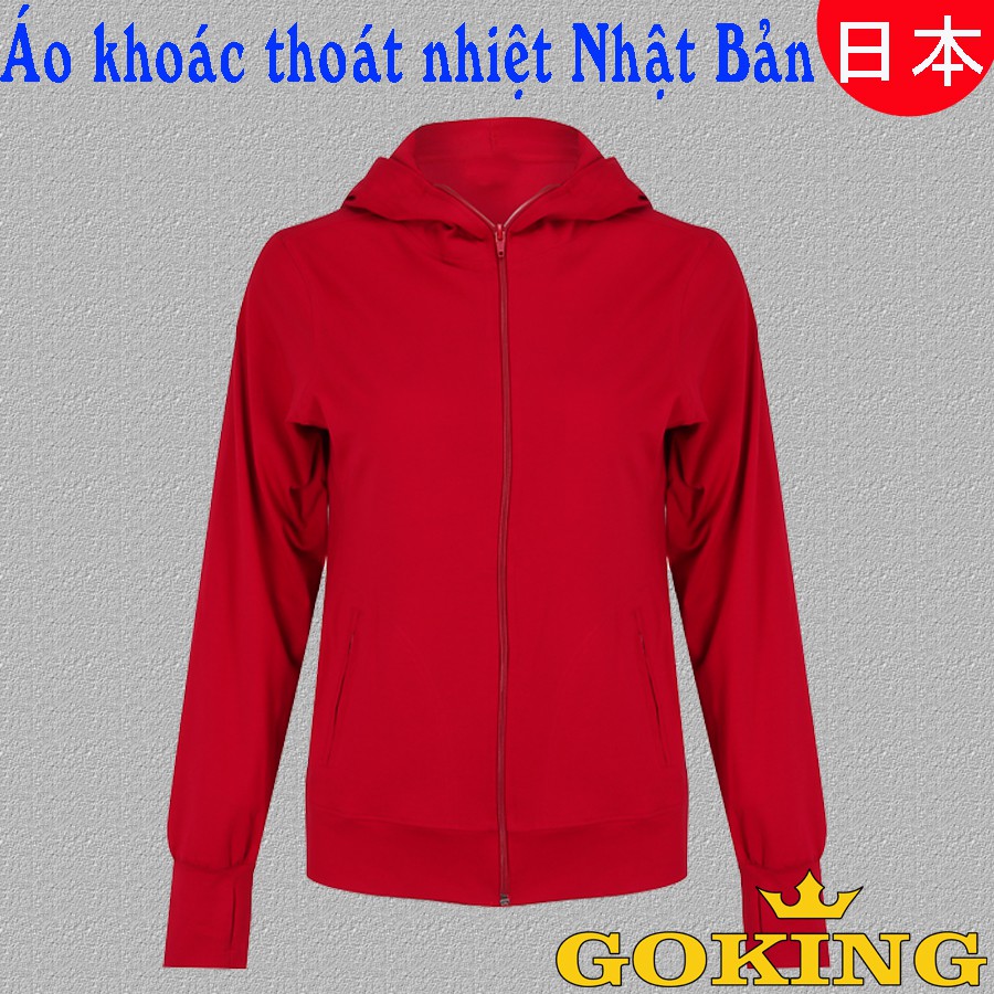 Áo khoác nữ thoát nhiệt Nhật Bản Goking 6 túi, áo chống nắng nữ siêu cao cấp, thoáng mát, thấm hút mồ hôi