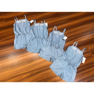 Jumpsuit Denim Thuê Hoa Carte Bé Gái