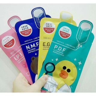 (FOLLOW SHOP 10K-6.12)Mặt nạ giấy thú Mediheal Line Friends