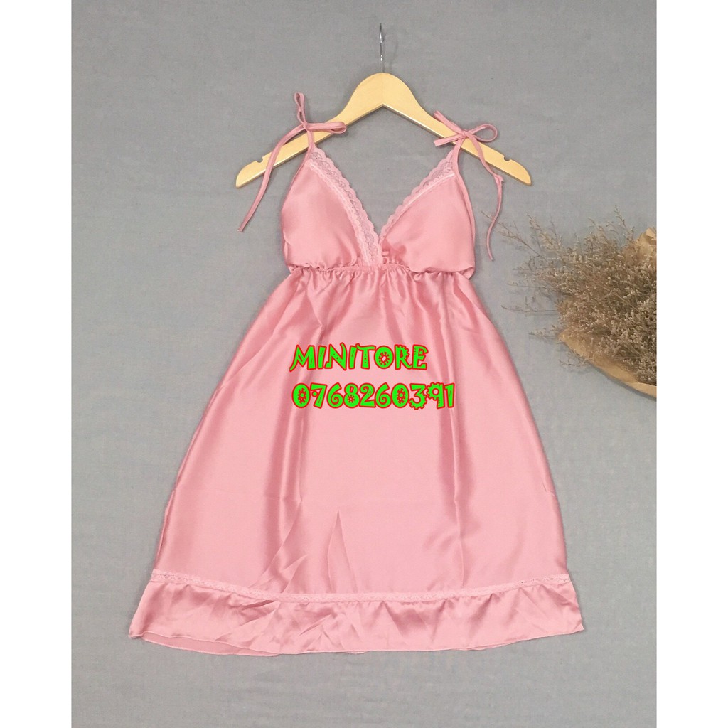 [SIZE 45-60KG] ĐẦM SATIN 2 DÂY CÓ MÚT, CHẤT VẢI MỊN MÁT ÍT NHĂN KẾT HỢP REN CÁCH ĐIỆU - XƯỞNG NHÀ MAY BAO ĐẸP