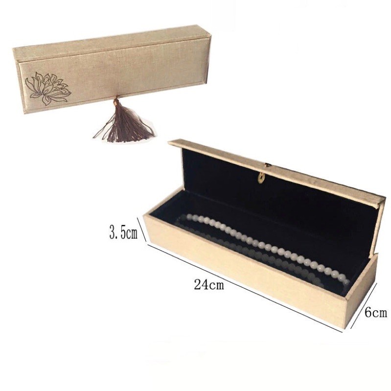 [GIÁ BUÔN] Hộp dài gấm cao cấp dài đựng trang sức - Hàng loại 1 chắc chắn PH844