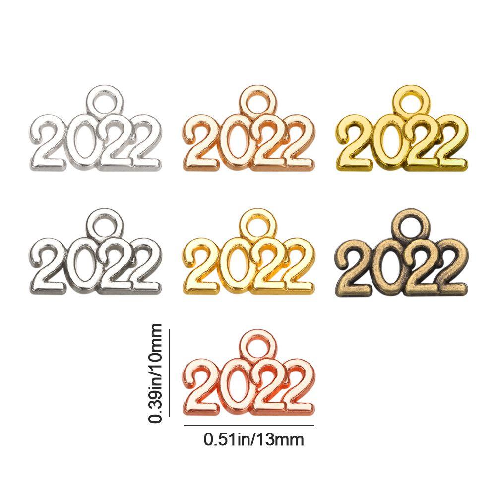 LAY 70 Mặt Dây Chuyền Hình Số 2022 Dùng Làm Móc Khóa / Vòng Đeo Tay 2022