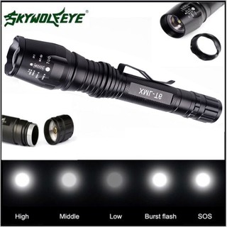 Đèn pin led zoom 12000lm siêu sáng 5 chế độ xm-l t6