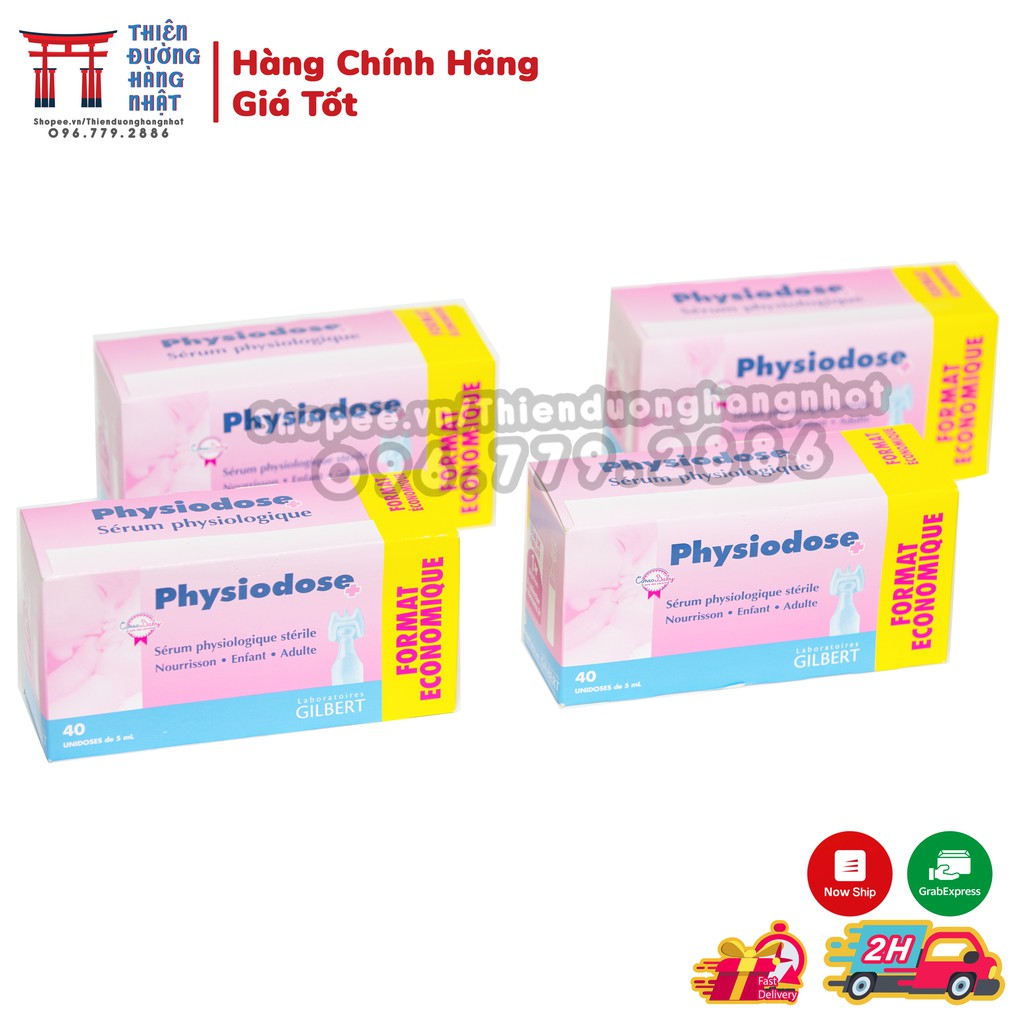 Nước muối sinh lý Physiodose của Pháp - Muối Hồng [Date 2023] mẫu mới