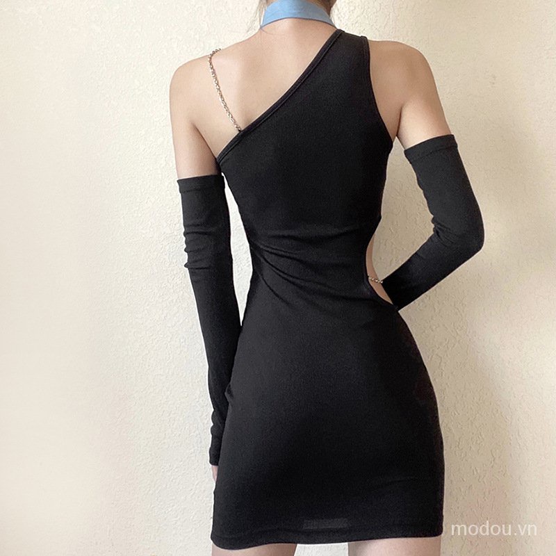 Đầm cotton ngắn tay màu sắc thời trang cho nữ