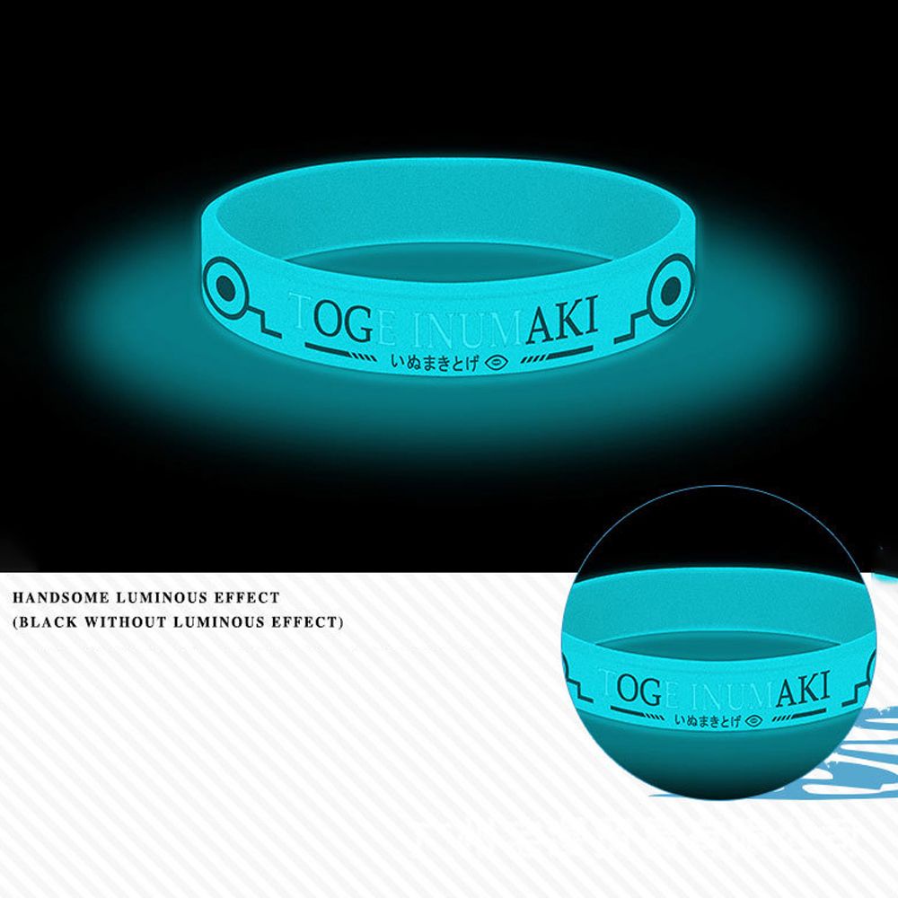 Vòng đeo tay silicone phát sáng VANES1 phong cách anime Jujutsu Yuji Megumi Kaisen cho nam