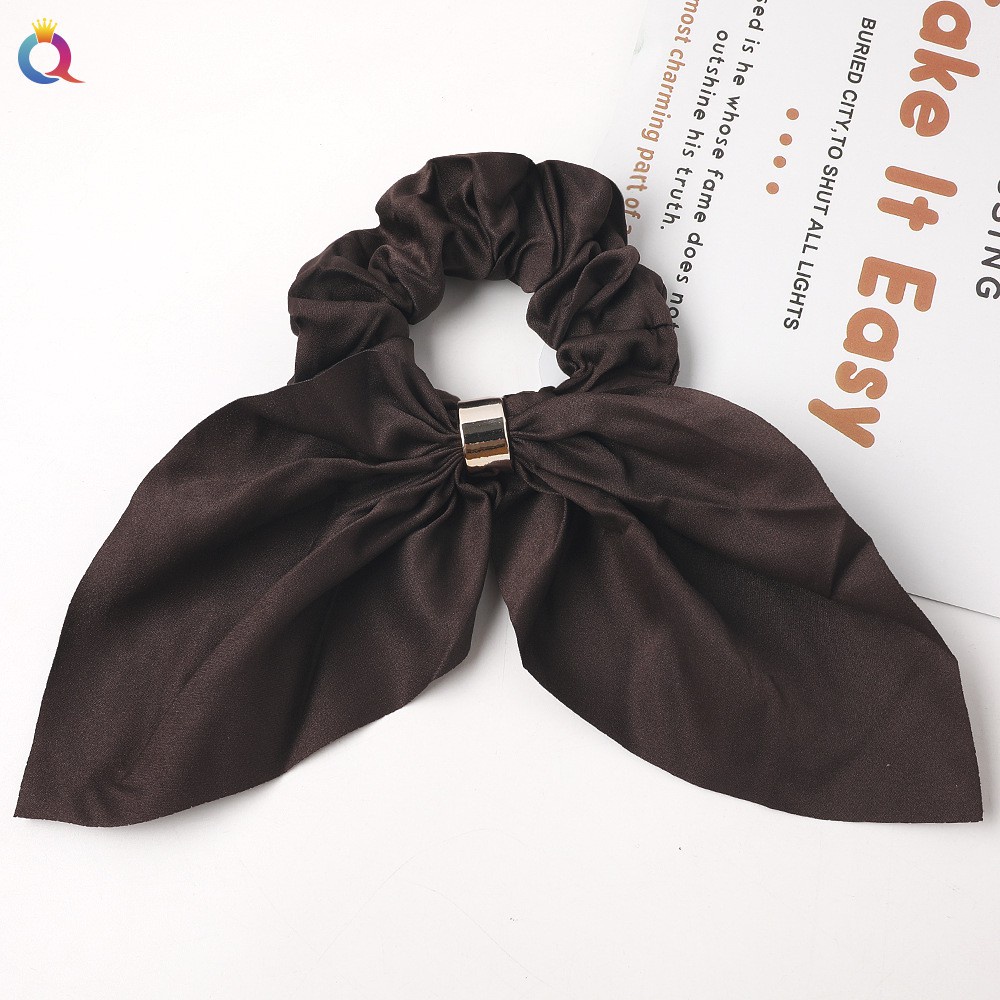 Dây Cột Tóc Vải Ruy Băng Thắt Nút Tai Thỏ Bằng Kim Loại C202-1 Mới