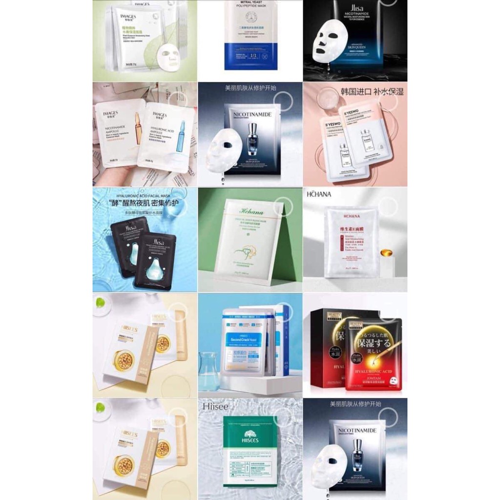 [Freeship HN,HCM] Combo mix 50 miếng mặt nạ Bioaqua, Images, One Sping, Rorec mask nội địa Trung | Thế Giới Skin Care