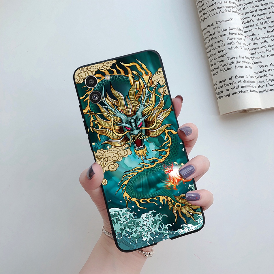 Ốp Điện Thoại Silicone Mềm Họa Tiết Rồng Cá Tính Cho Samsung Galaxy A03 A13 A33 A53 A73 A03 Core