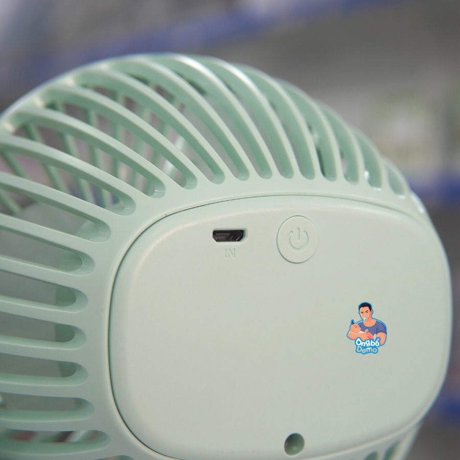 Quạt kẹp xe đẩy xoay 360 độ, quạt kẹp bàn dung tích 10000mAh, thời gian sử dụng 7 tiếng - Ongbodemo