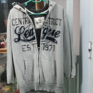 Áo khoác nỉ, áo hoodie zip 2hand màu xám nam/nữ