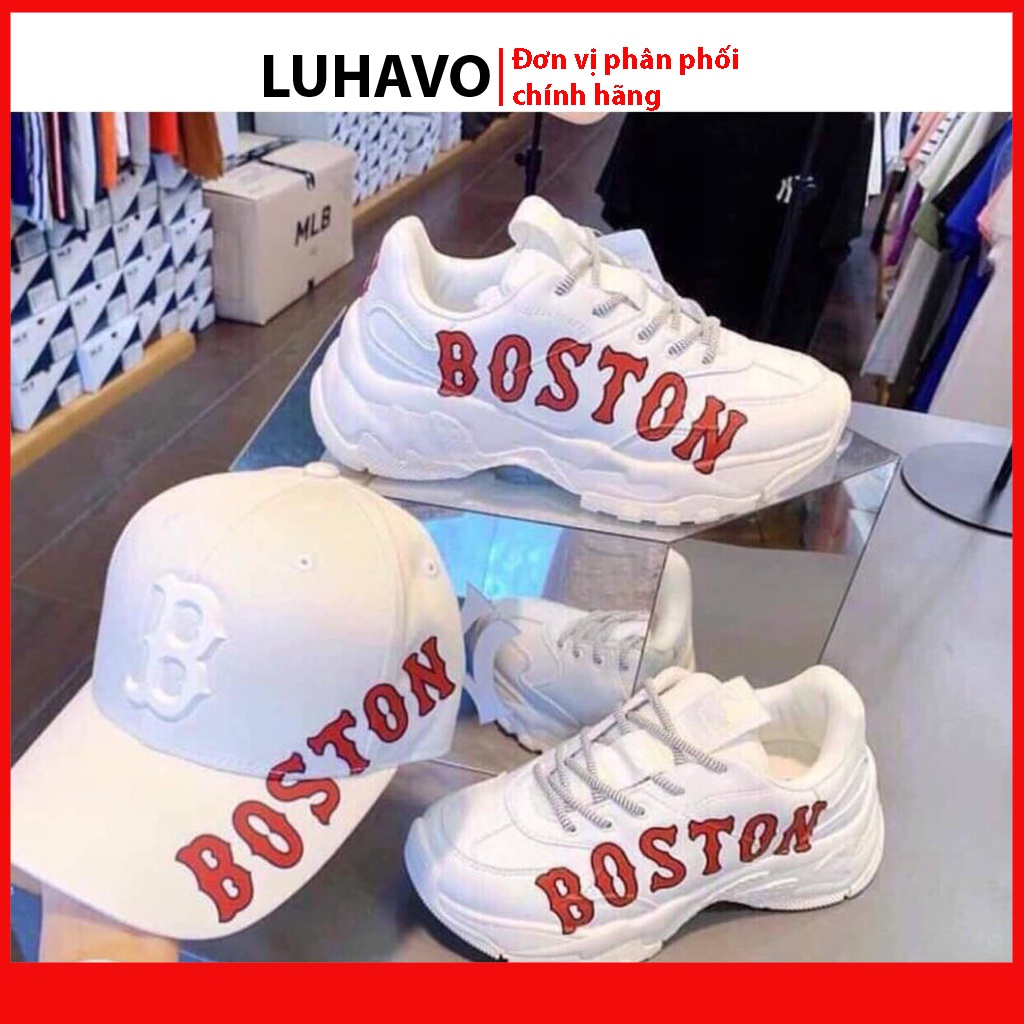 Gày mlb boston trắng sneaker nữ thể thao chính hãng