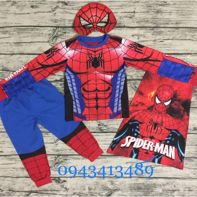 Quần áo Siêu nhân Spiderman cơ bắp in 3D