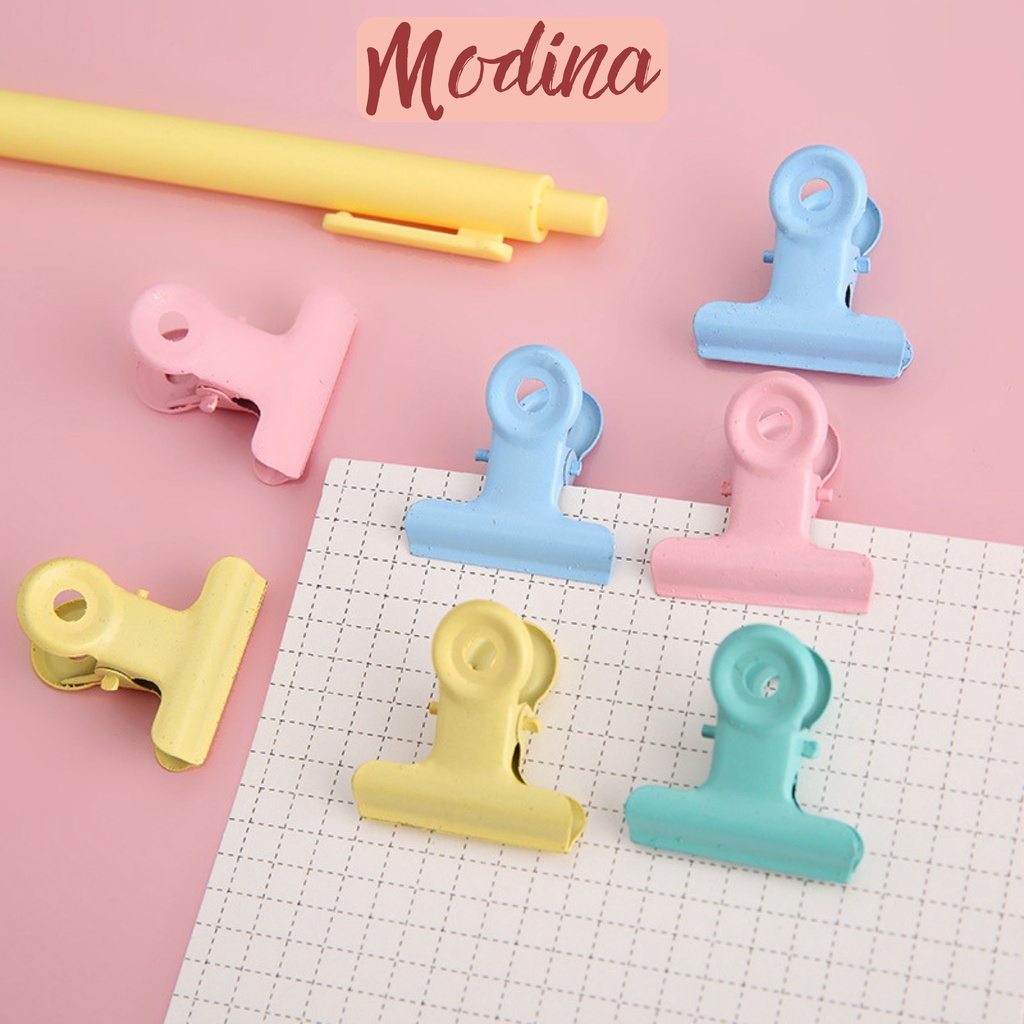 Kẹp giấy a4 MODINA kim loại cute nhiều màu