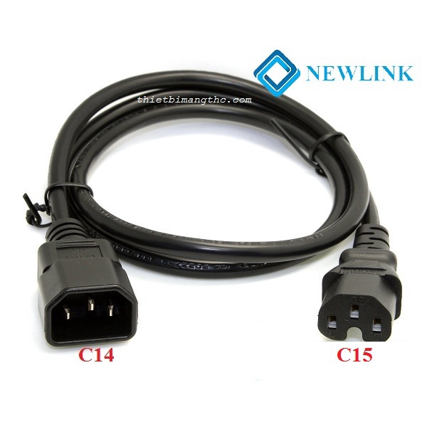 Dây nguồn C14 C15 dài 1m 1,5m 2m 3m 5m NEWLINK lõi 3x1.31mm2