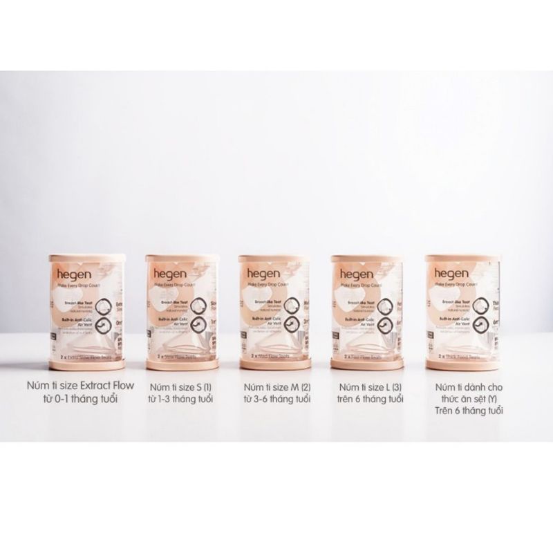 Núm Ti Hegen hàng chuẩn( Hộp 2 Núm )