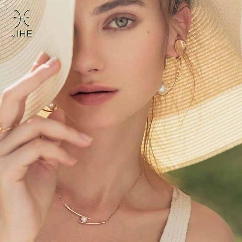 【JIHE】Choker Vòng cổ ngọc trai phong cách Hàn Quốc đơn giản hợp thời trang