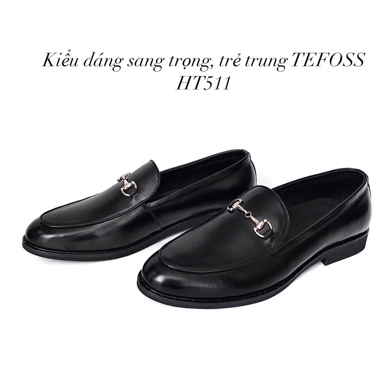 Giày nam da bò TEFOSS HT511 Loafer/moca sang trọng và thời trang size 38-43