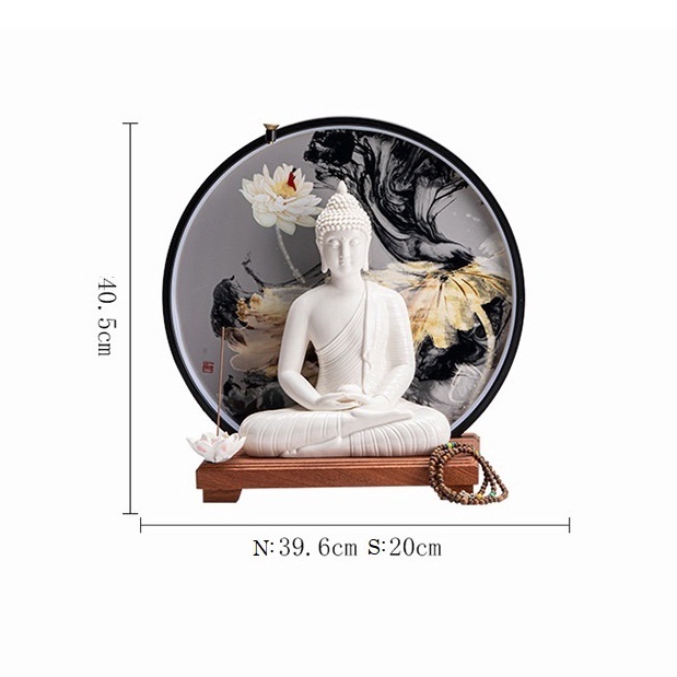 Đèn LED xông trầm có tranh trang trí tượng, tiểu cảnh  - Tự Thanh