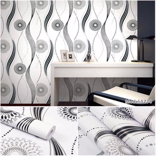 combo 10M giấy decal dán tường mẫu đen trắng sang chảnh