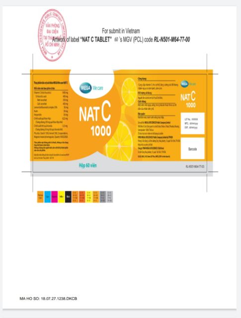 Viên Uống Bổ Sung Vitamin C Tăng Cường Đề Kháng, Nâng Cao Sức Khỏe Nat C 1000mg Hộp 30 Viên | Thế Giới Skin Care