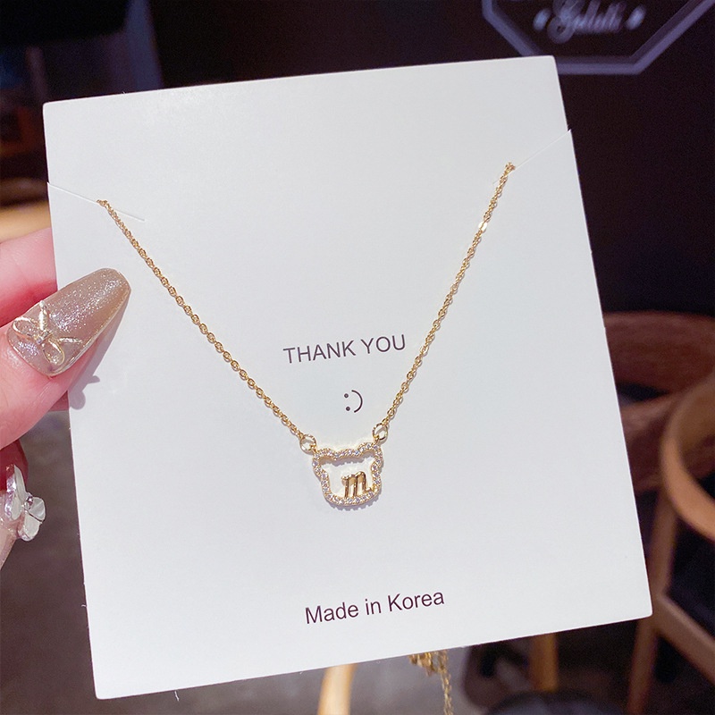 Dây chuyền titan nữ không gỉ mặt hình gấu xinh xắn đáng yêu thời trang ins hàn quốc trẻ trung mẫu mới