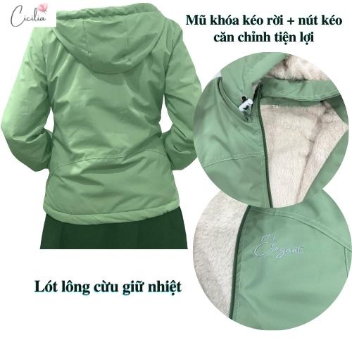 (TẶNG QUÀ 20K) Áo Khoác Nữ Đẹp Hàn Quốc Cao Cấp Mùa Đông Lót Lông Cừu Hot Trend 2021 Vải Tráng Bạc Chống Nước Cicilia | BigBuy360 - bigbuy360.vn
