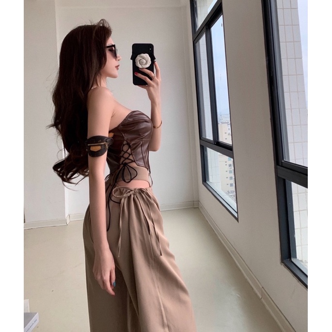 ÁO DA CÚP NGỰC ĐAN DÂY SEXY ULZZANG