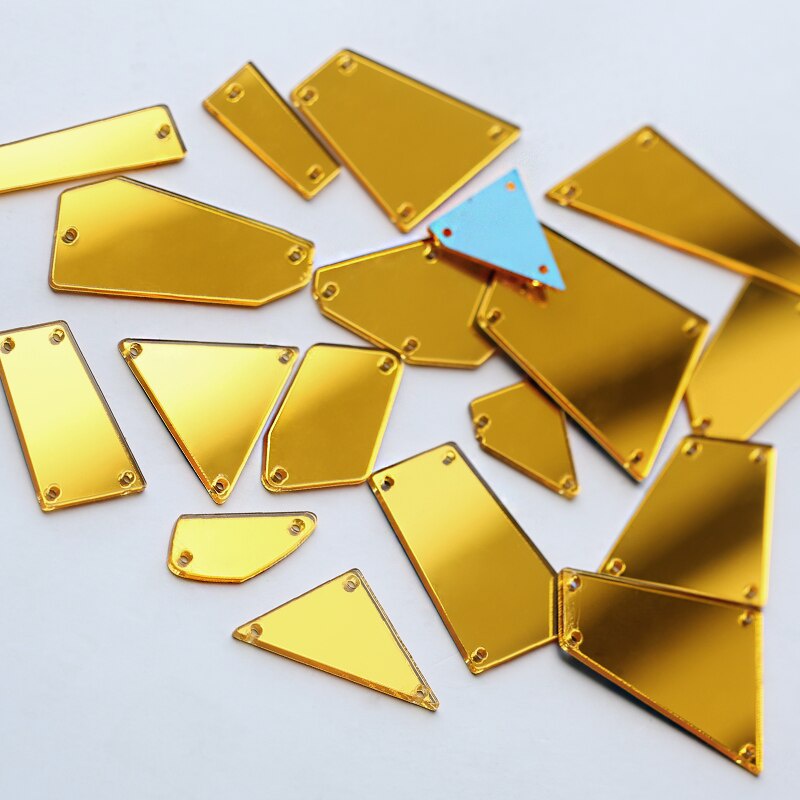 Gương Trang Trí May Vá 19 Kiểu Hình Dạng Khác Nhau Bằng Acrylic Đính Đá