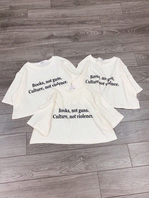 [Mã FAMAYWA giảm 10K đơn 50K] Áo thun giấy croptop TRẮNG IN CHỮ tay ngắn | BigBuy360 - bigbuy360.vn