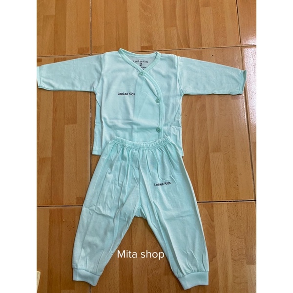 Bộ dài tay cho bé - đồ sơ sinh vải thun cotton mềm mịn, áo cài chéo quần đáp đũng