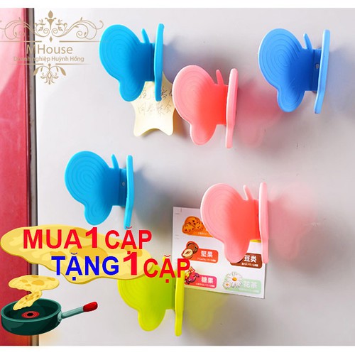 Combo 4 Miếng Lót tay cách nhiệt bắc đồ nhà bếp,Nam châm dán tủ lạnh,Tem Dán Tủ Lạnh.