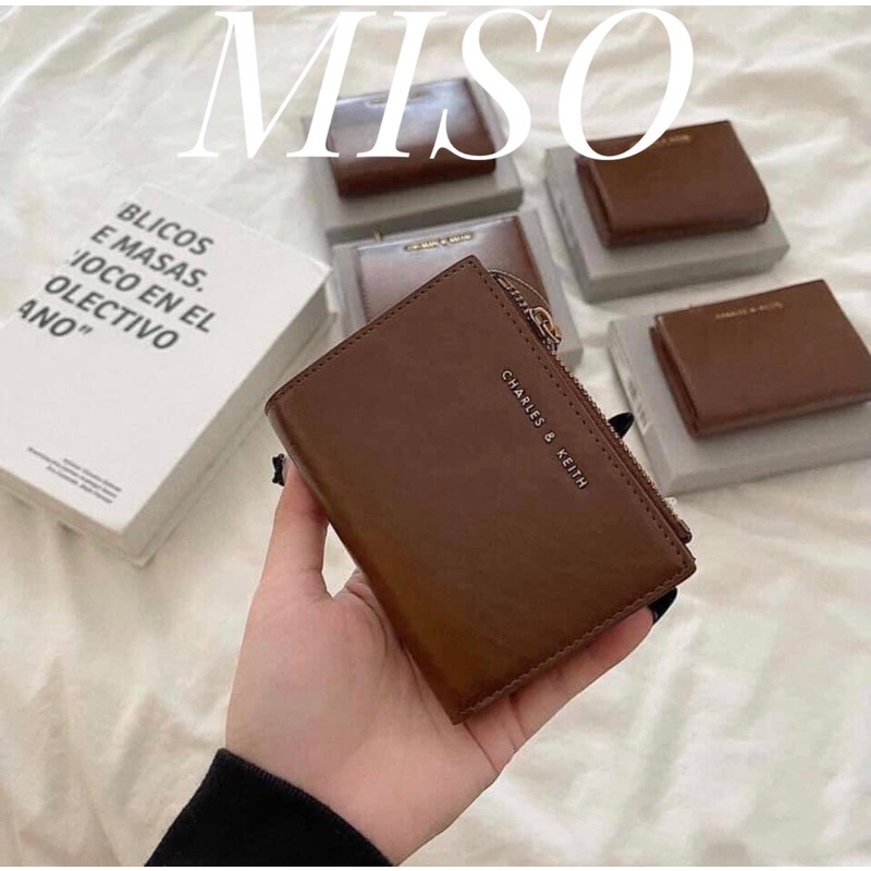 Bóp cầm tay nữ ví bóp mini da trơn nhiều ngăn hàng xuất , Quảng Châu Cao Cấp ba màu basic phong cách Hàn Quốc by MISO
