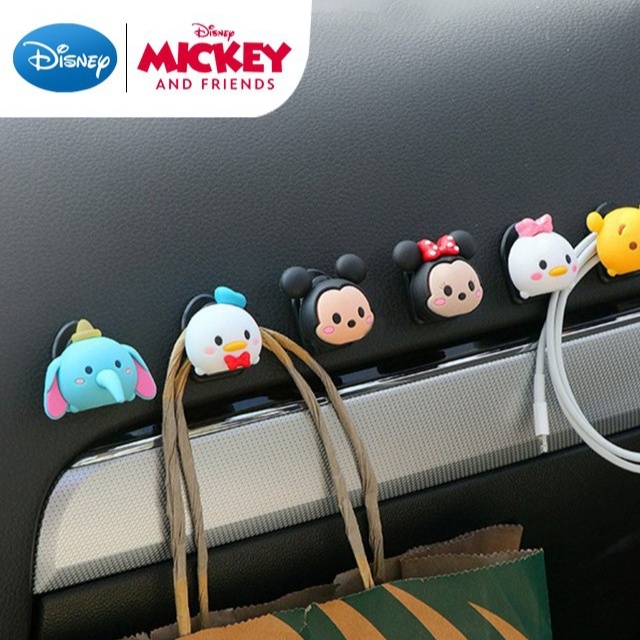 Mickey Mouse Car Hook Cartoon Cute for Car Interior Seat Back Car Hook Front Row Co-Pilot Car Small Sticky h1l0