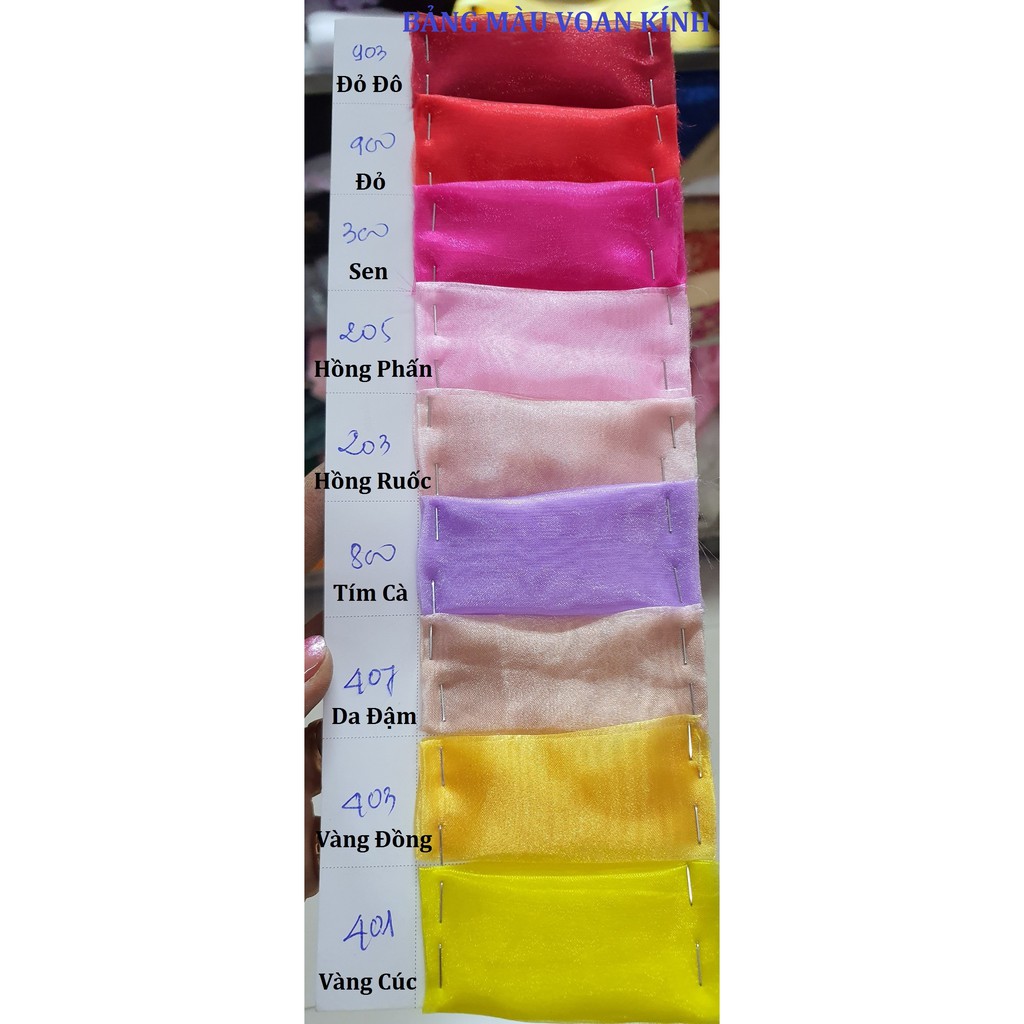 VẢI VOAN KÍNH  Loại bóng đẹp - Khổ 1m5 -