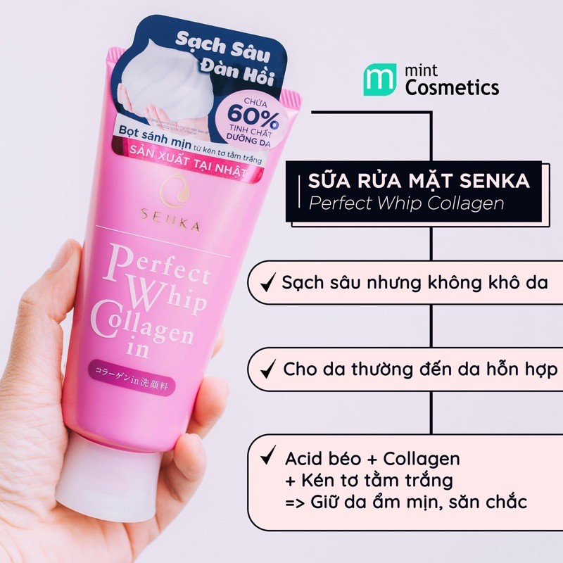 Sữa rửa mặt SenKa hồng
