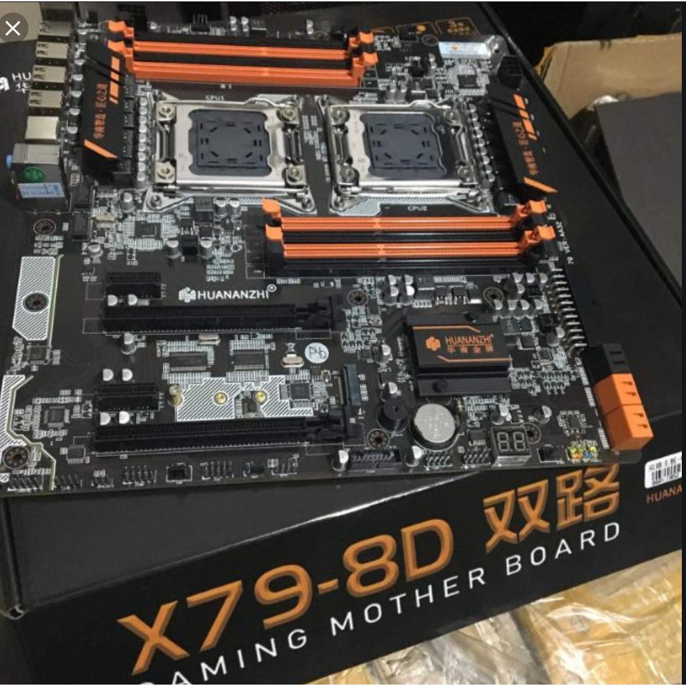 Mainboard Huananzhi X79-8D Dual CPU Xeon E5 2689 16 nhân 32 luồng siêu khủng bảo hành đổi mới 100%