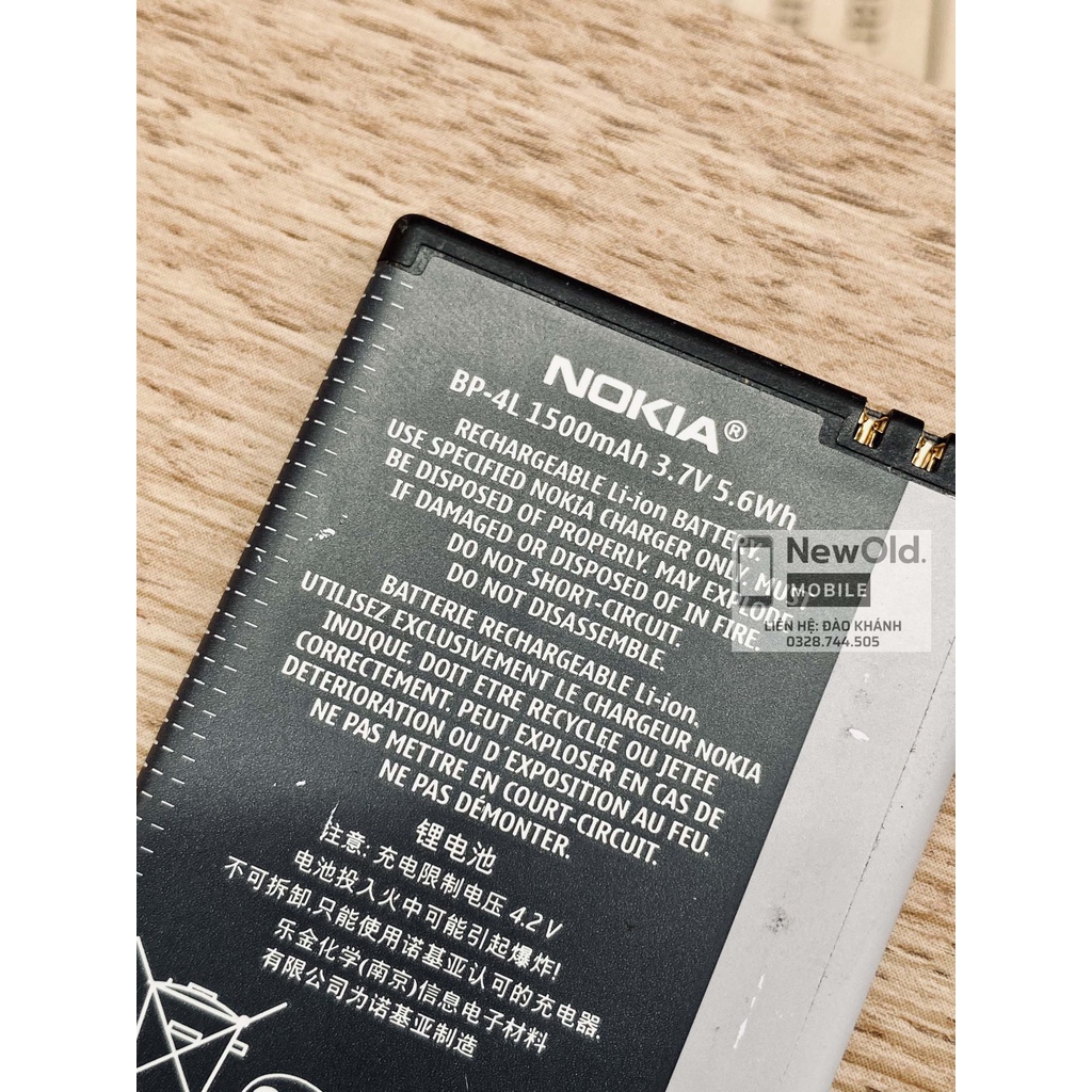 Pin Nokia BP-4L Zin cũ bóc máy cho Nokia E72| E7| E52| E63 | E90 | 6760| E6| E61i| E63...