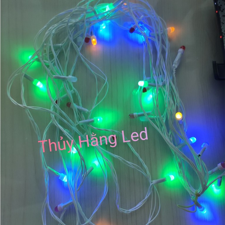 Dây đèn led trang trí màu trắng chớp hình bóng hạt Q8