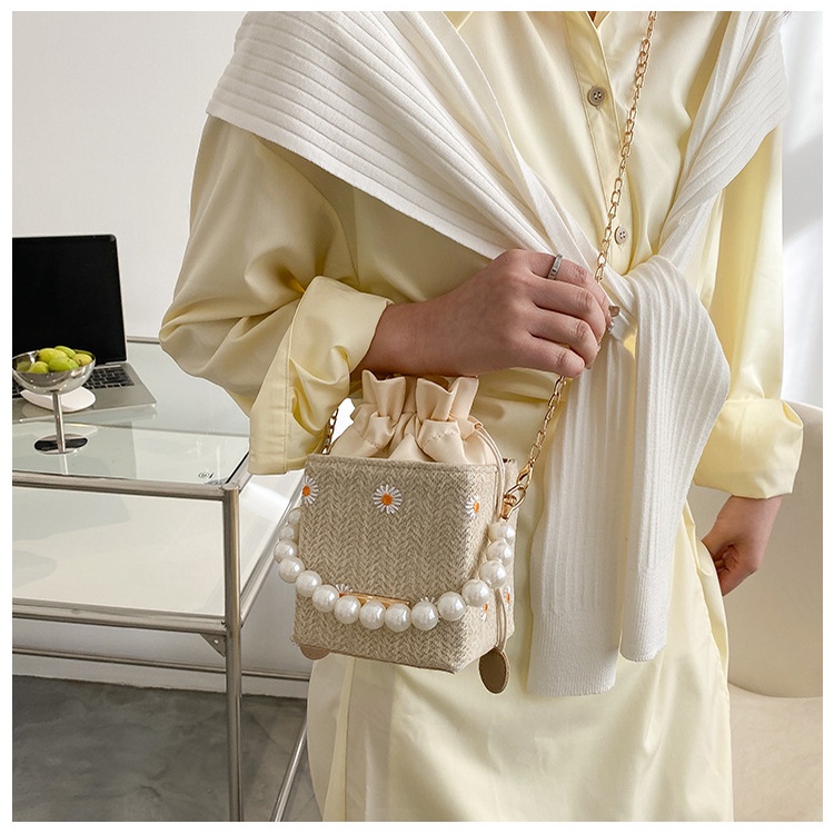 Túi Xách Nữ Đan Rơm Thủ Công Thời Trang Hàn Quốc 2021