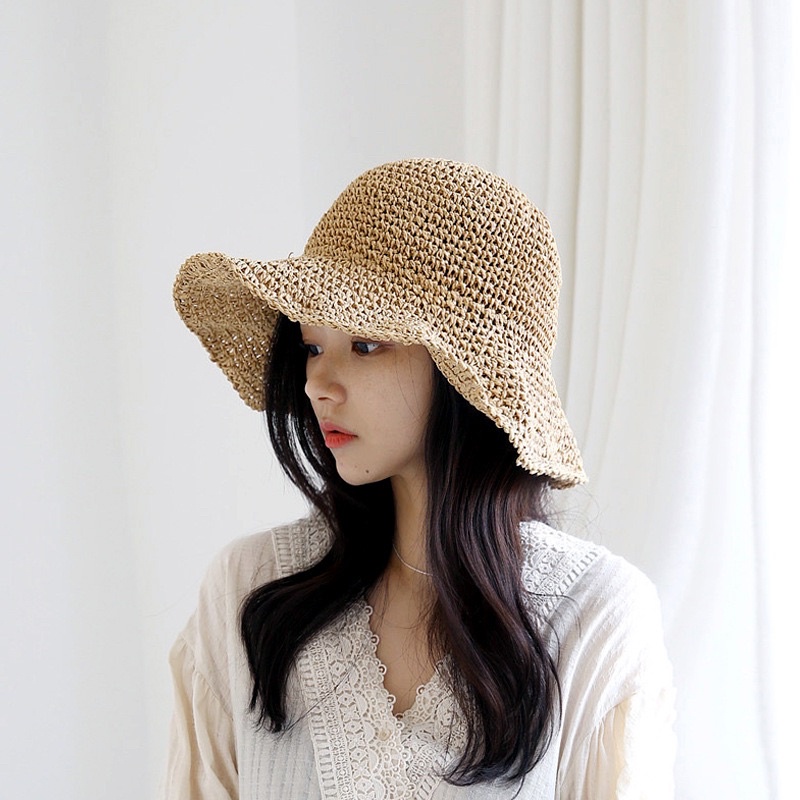 Mũ cói ( nón cói) móc handmade dịu dàng nữ tính nhiều kiểu dáng