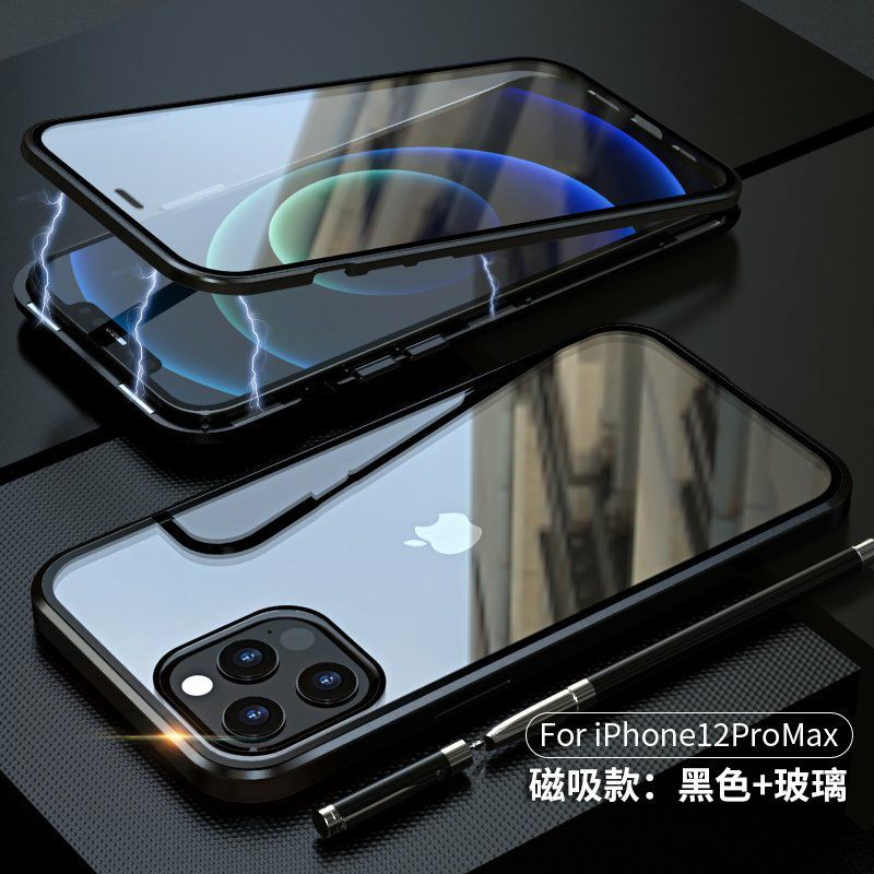 IPHONE12-Ốp nam châm 2 mặt cường lực cho IPHONE12 PRO MAX/12/12 PRO